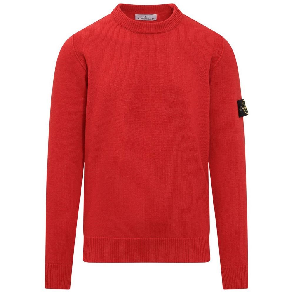 Stone Island Red Wool Sweater - Sandy Store ByNet
