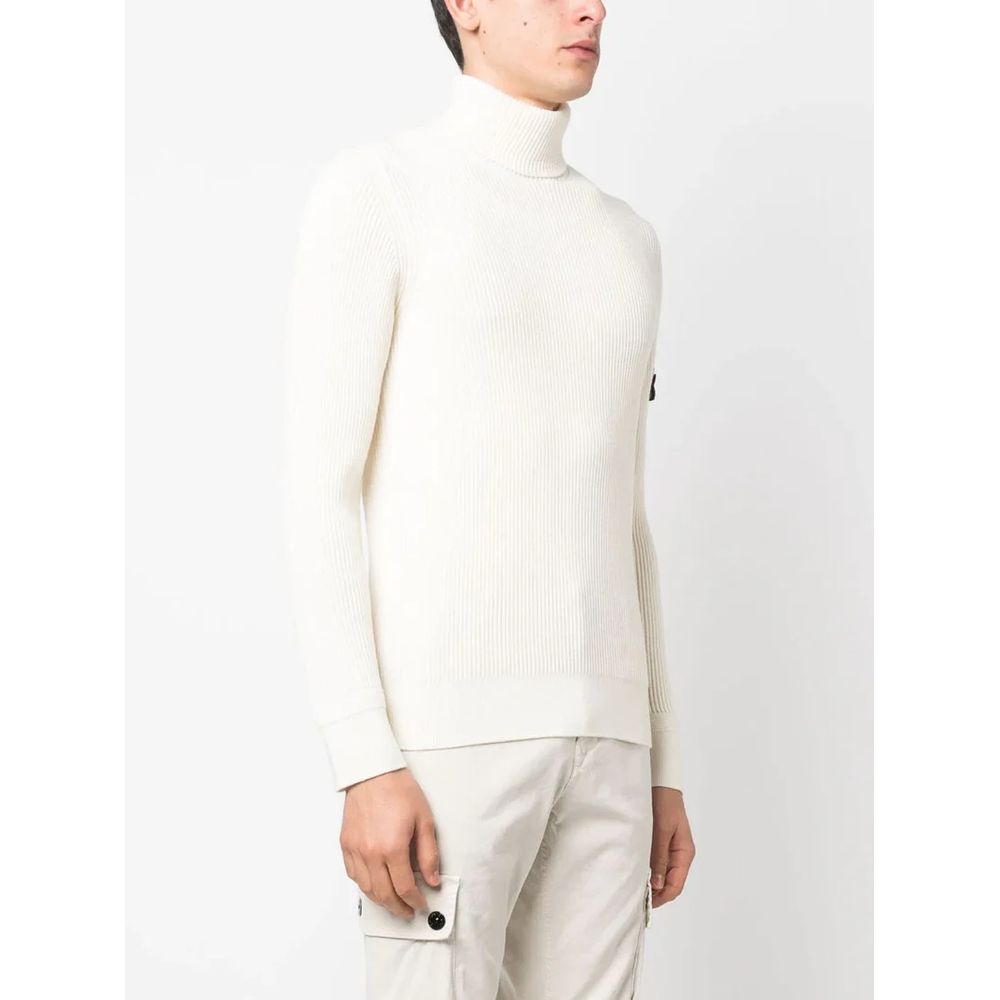 Stone Island White Wool Sweater - Sandy Store ByNet
