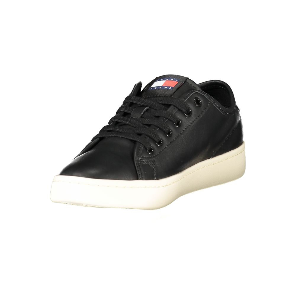 Tommy Hilfiger Black Leather Women's Sneaker – EU36/US6 par Tommy Hilfiger | Disponible sur Sandy Store ByNet