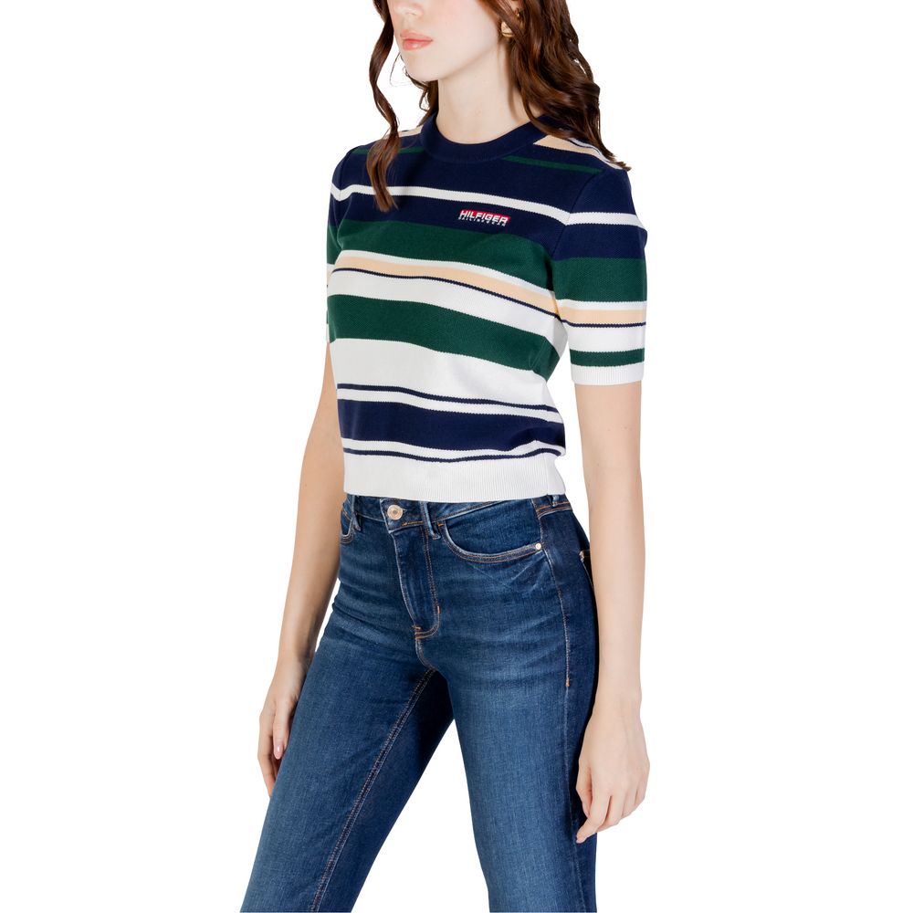 Tommy Hilfiger Blue Lyocell Sweater – IT40|S par Tommy Hilfiger | Disponible sur Sandy Store ByNet