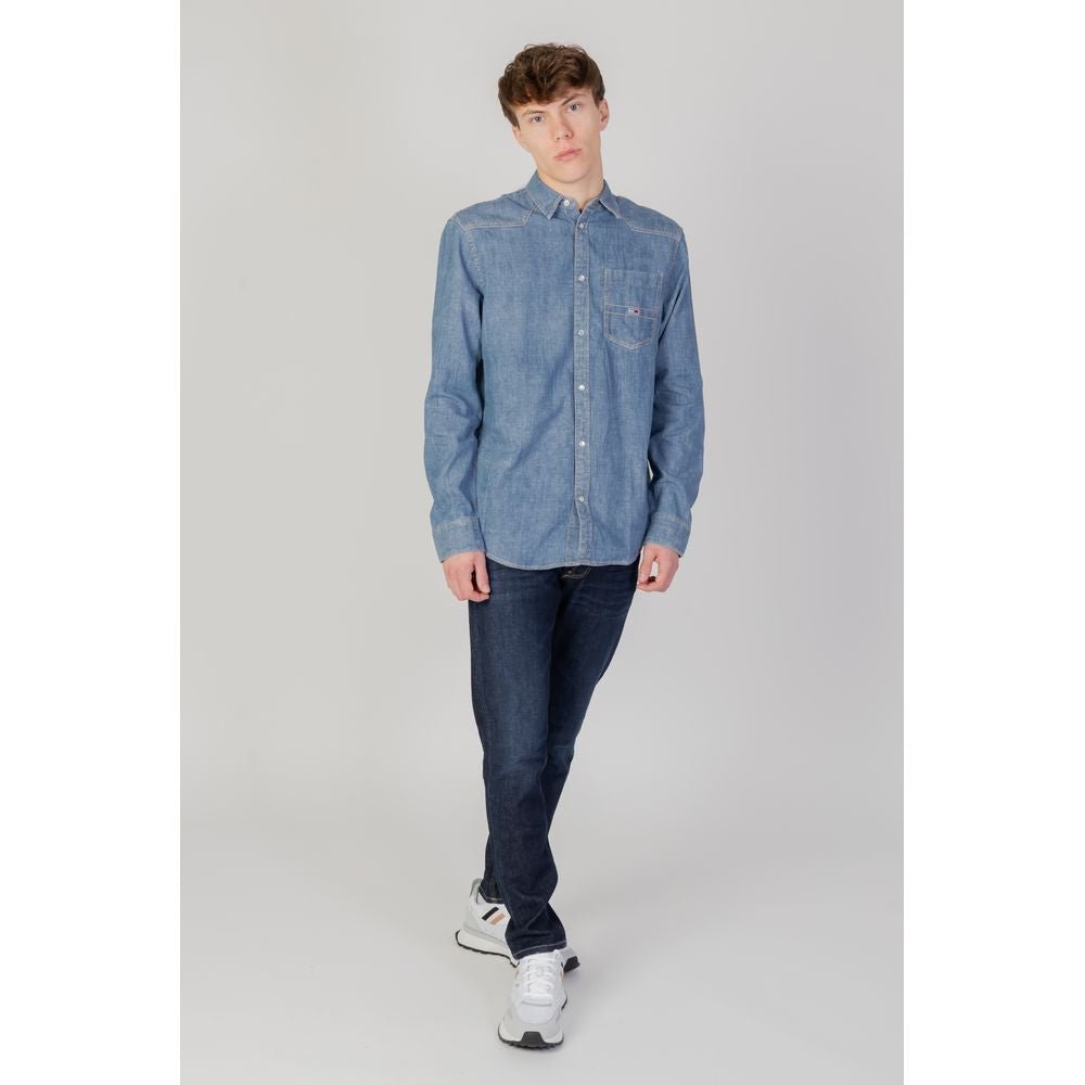 Tommy Hilfiger Jeans Blue Cotton Shirt - Sandy Store ByNet