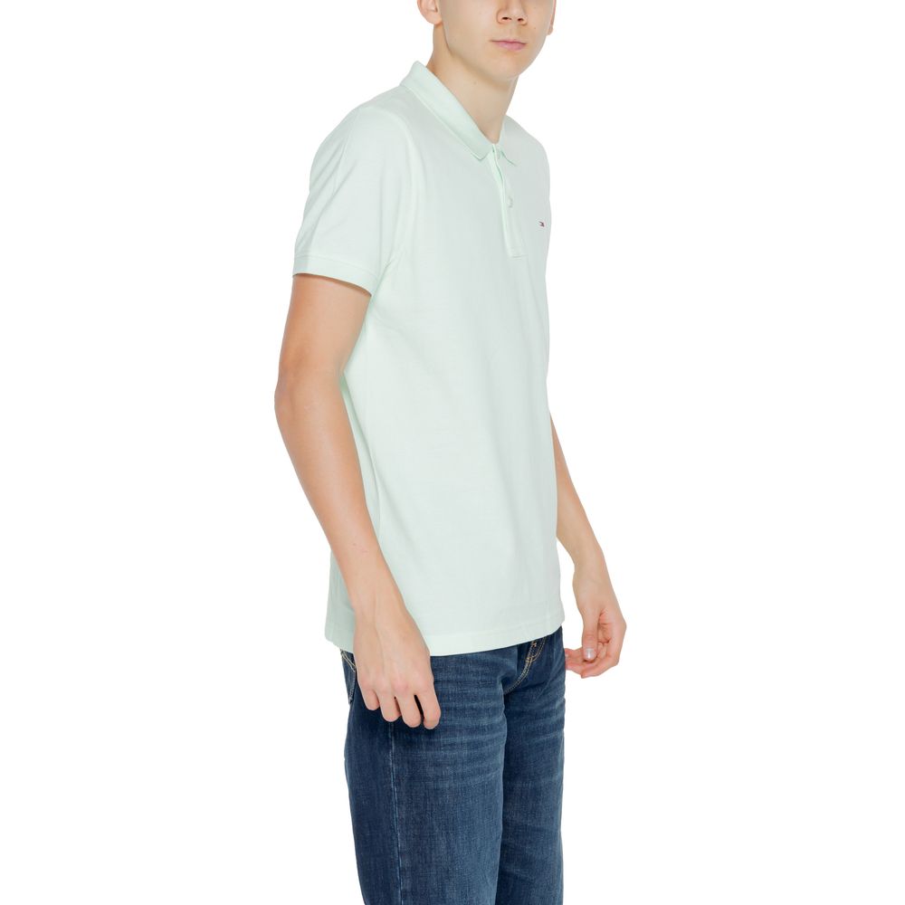 Tommy Hilfiger Jeans Green Cotton Polo Shirt - Sandy Store ByNet
