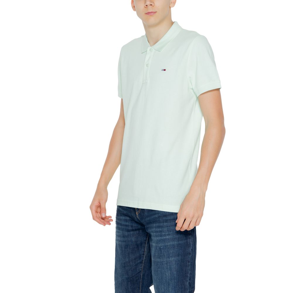 Tommy Hilfiger Jeans Green Cotton Polo Shirt - Sandy Store ByNet
