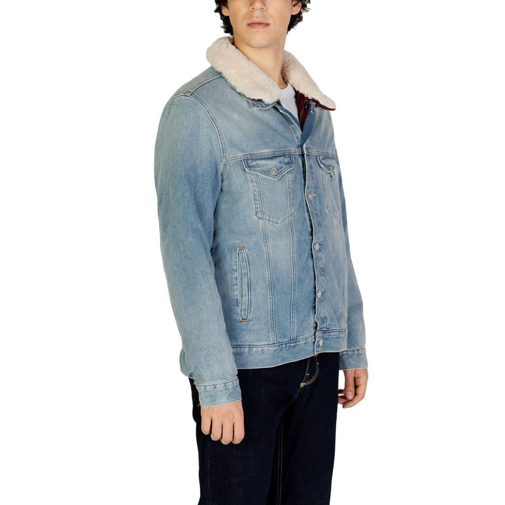 Tommy Hilfiger Jeans Light Blue Cotton Jacket - Sandy Store ByNet