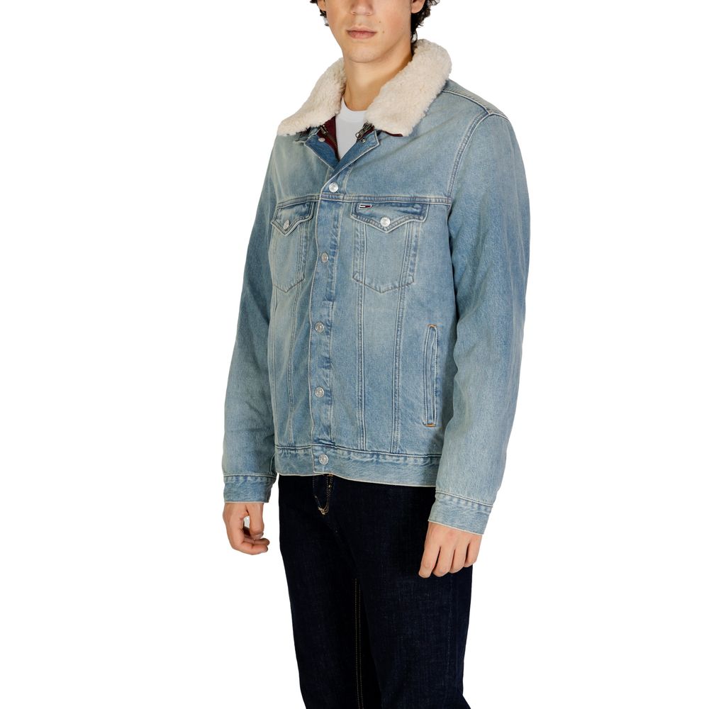 Tommy Hilfiger Jeans Light Blue Cotton Jacket - Sandy Store ByNet