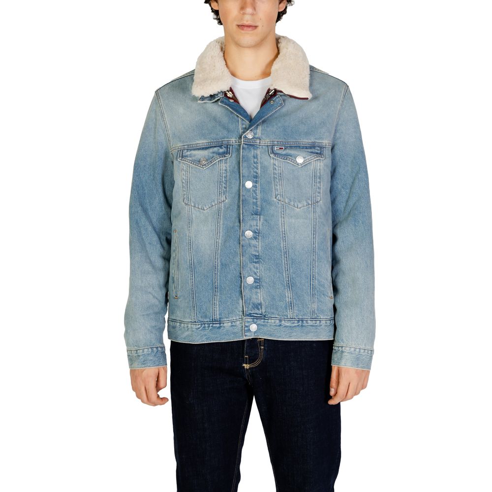 Tommy Hilfiger Jeans Light Blue Cotton Jacket - Sandy Store ByNet