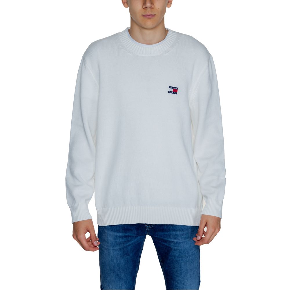 Tommy Hilfiger Jeans White Cotton Sweater - Sandy Store ByNet