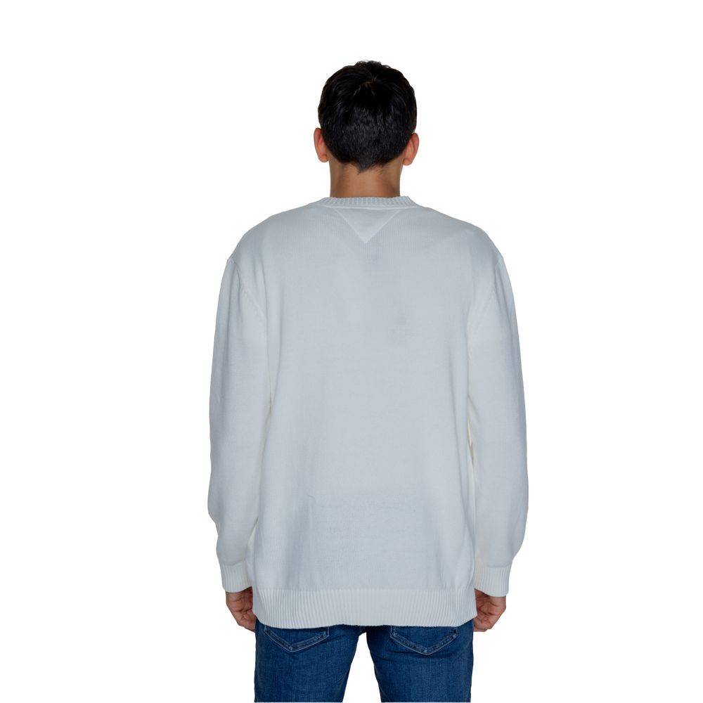 Tommy Hilfiger Jeans White Cotton Sweater - Sandy Store ByNet