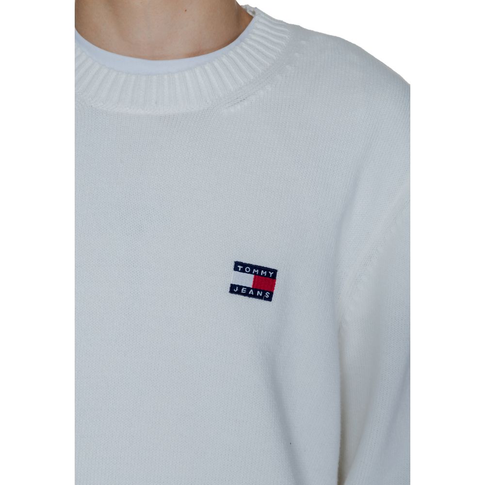 Tommy Hilfiger Jeans White Cotton Sweater - Sandy Store ByNet
