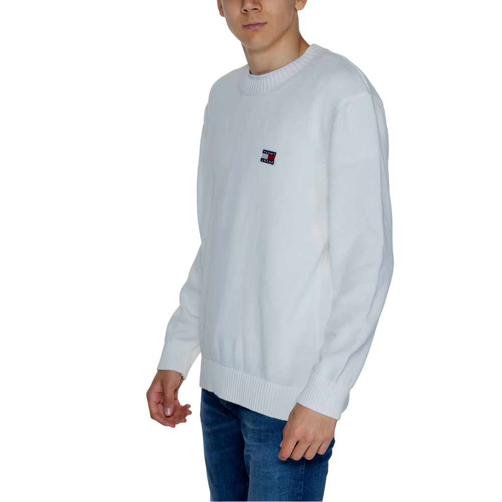 Tommy Hilfiger Jeans White Cotton Sweater - Sandy Store ByNet