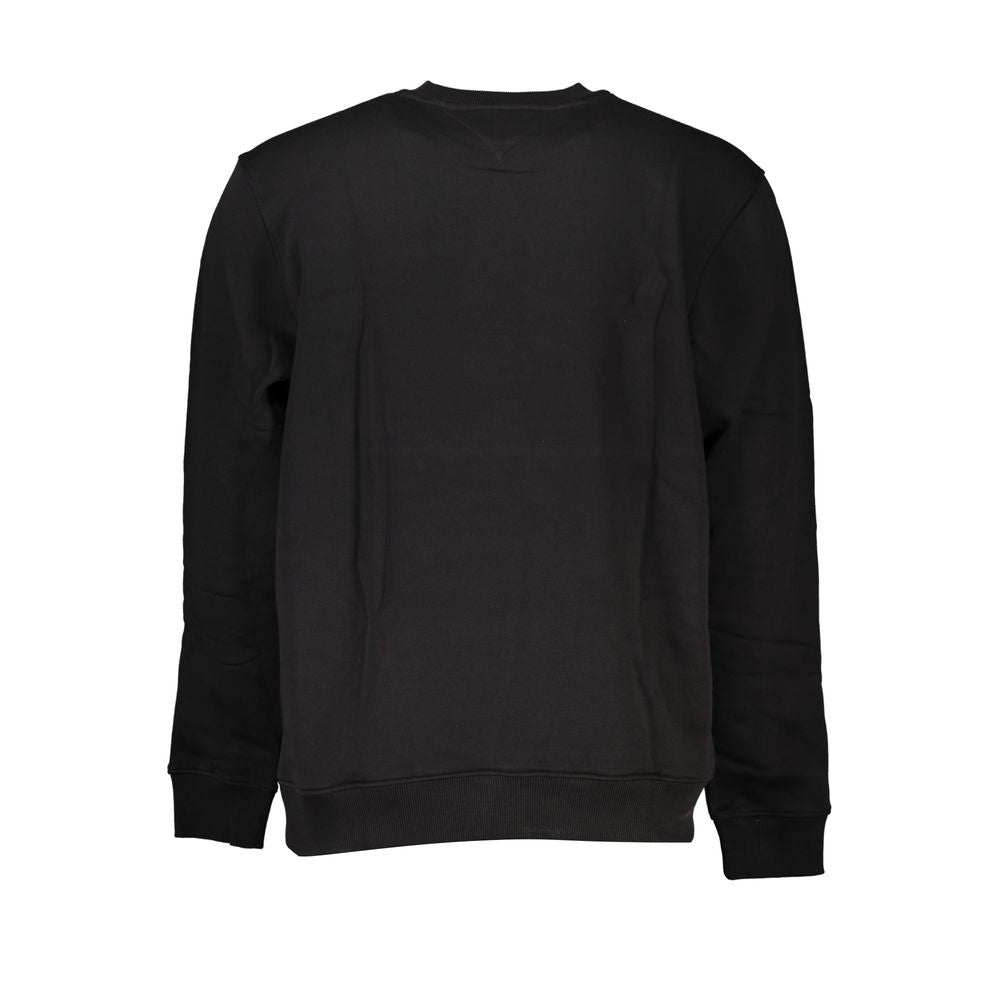 Tommy Hilfiger Sleek Black Cotton Crew Neck Sweatshirt - Sandy Store ByNet