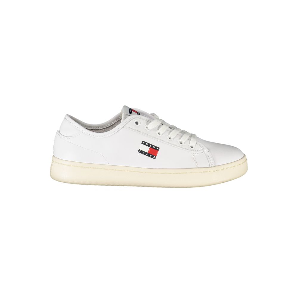 Tommy Hilfiger White Leather Women Sneaker – EU36/US6 par Tommy Hilfiger | Disponible sur Sandy Store ByNet