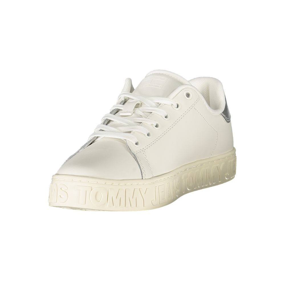 Tommy Hilfiger White Leather Women Sneaker – EU36/US6 par Tommy Hilfiger | Disponible sur Sandy Store ByNet