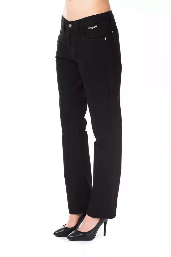Ungaro Fever Black Cotton Women Pants - Sandy Store ByNet