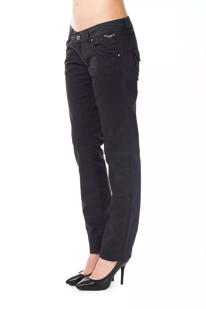 Ungaro Fever Blue Cotton Women Pant - Sandy Store ByNet