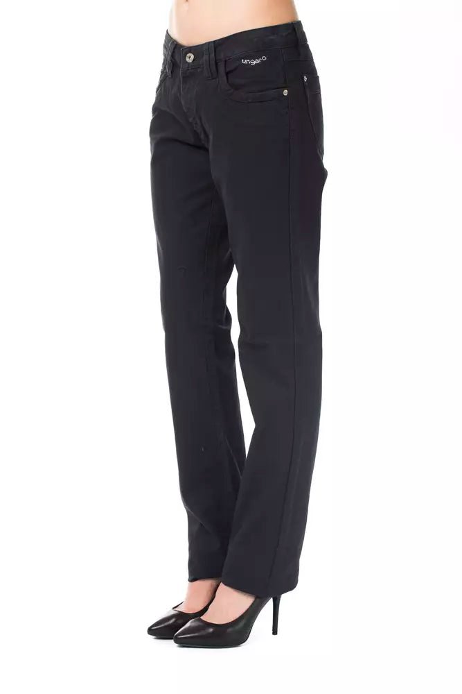 Ungaro Fever Blue Cotton Women's Pant - Sandy Store ByNet