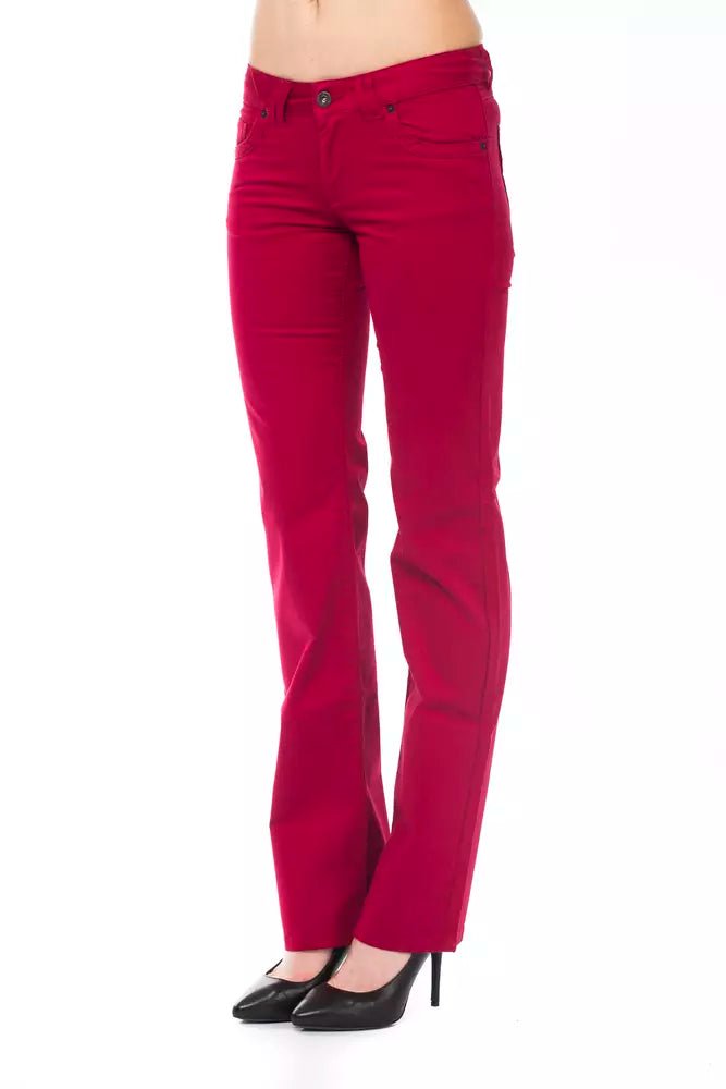 Ungaro Fever Red Cotton Women Pants - Sandy Store ByNet