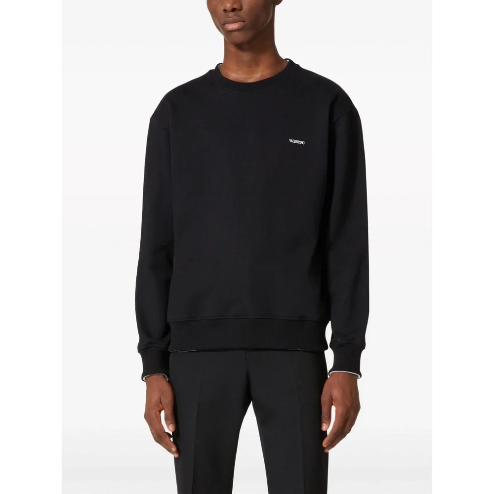 Valentino Black Cotton Sweater - Sandy Store ByNet