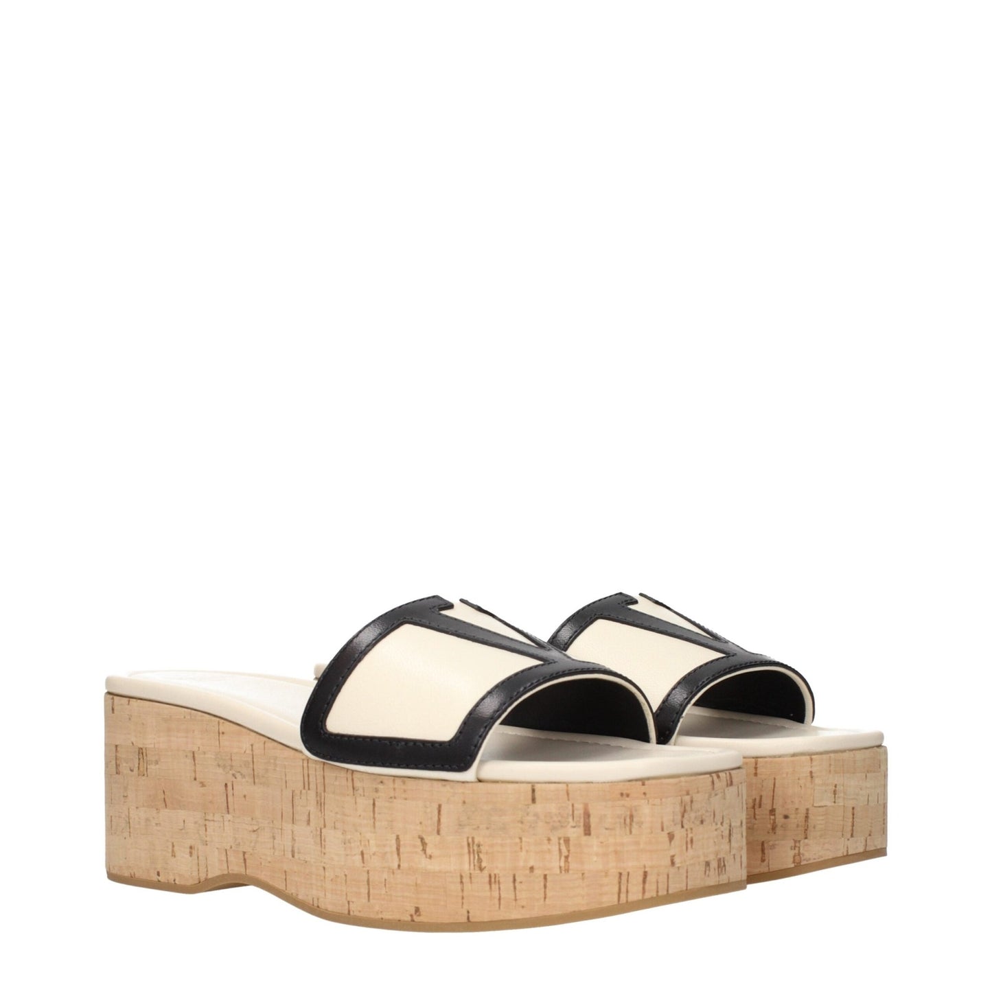 Valentino Garavani Beige Leather Wedges Sandals – EU36.5/US6.5 par Valentino Garavani | Disponible sur Sandy Store ByNet