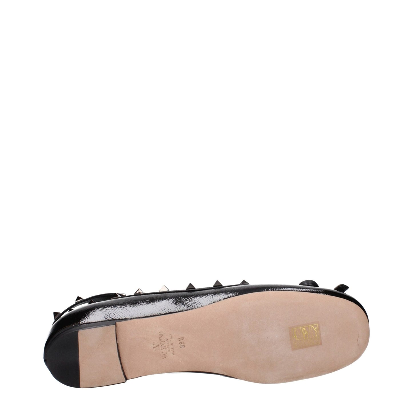 Valentino Garavani Black Leather Ballet Flats – EU38.5/US8.5 par Valentino Garavani | Disponible sur Sandy Store ByNet