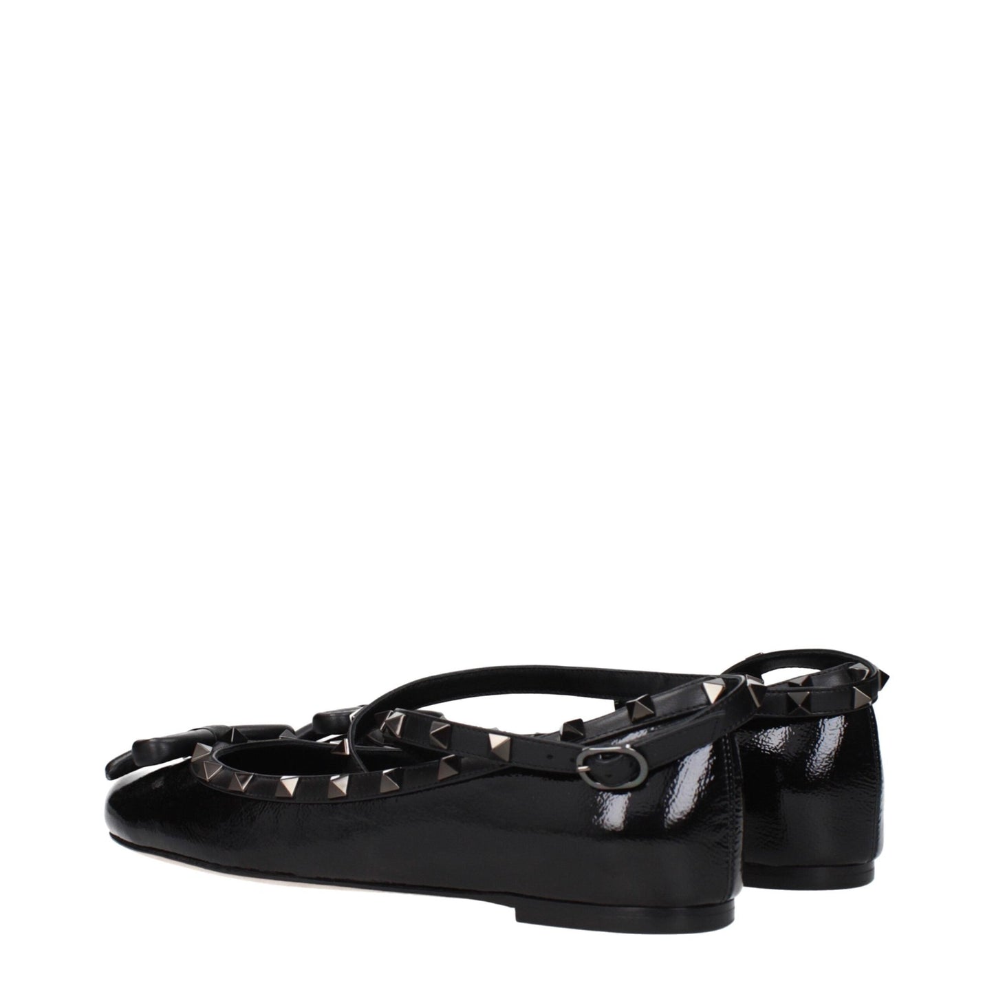 Valentino Garavani Black Leather Ballet Flats – EU38.5/US8.5 par Valentino Garavani | Disponible sur Sandy Store ByNet