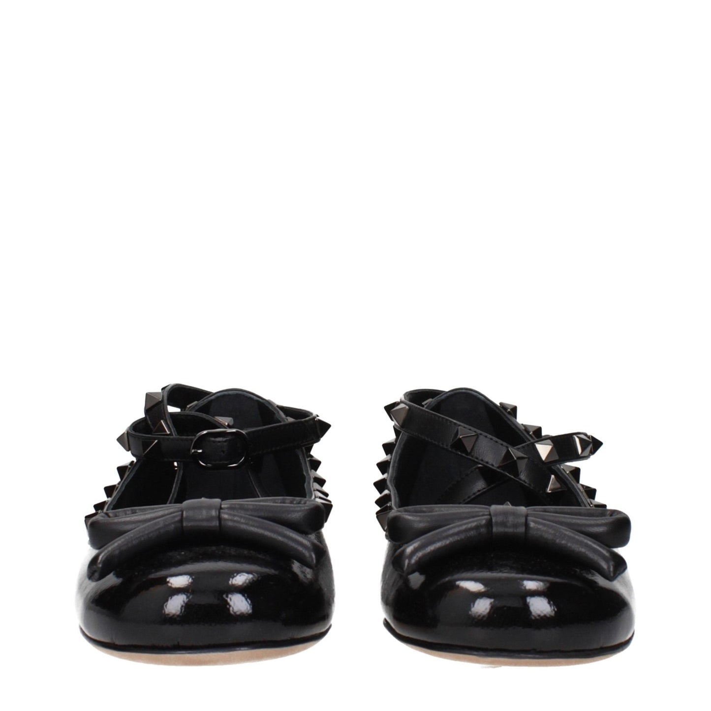 Valentino Garavani Black Leather Ballet Flats – EU38.5/US8.5 par Valentino Garavani | Disponible sur Sandy Store ByNet