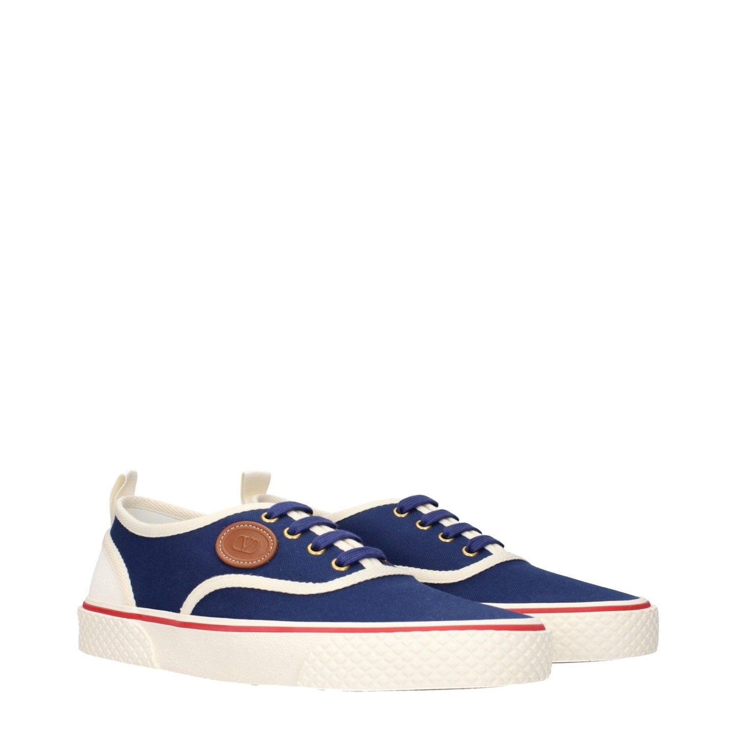 Valentino Garavani Blue Fabric Low Tops – EU42.5/US9.5 par Valentino Garavani | Disponible sur Sandy Store ByNet