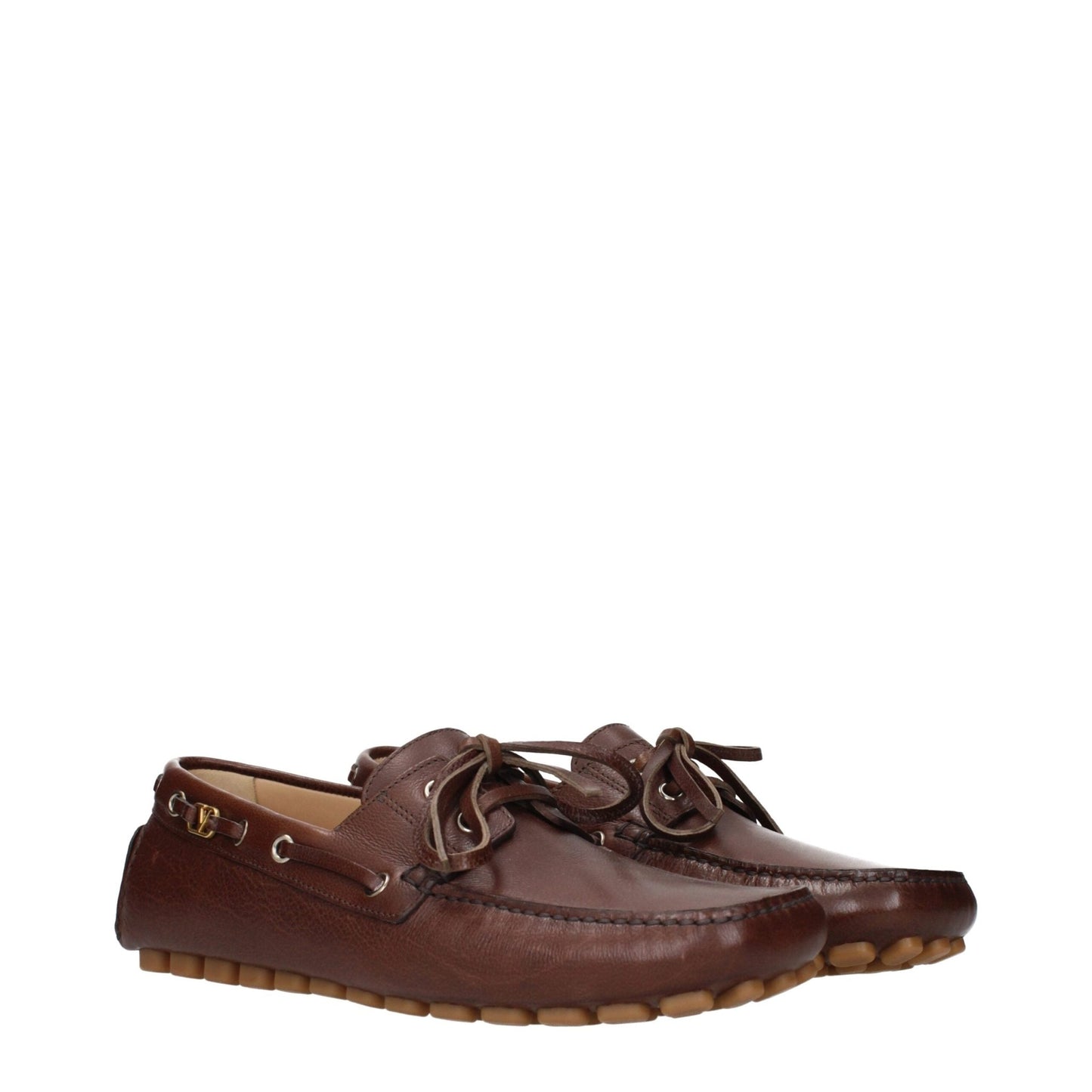 Valentino Garavani Brown Leather Slip - On Loafers – EU40/US7 par Valentino Garavani | Disponible sur Sandy Store ByNet