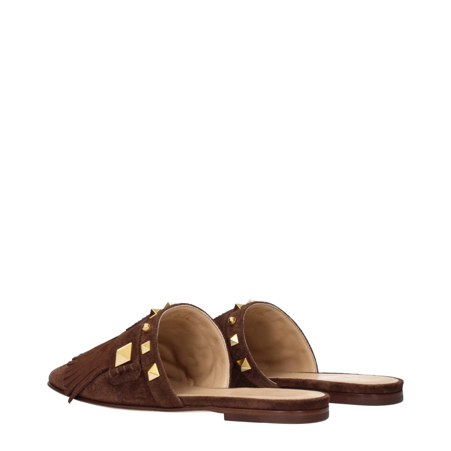 Valentino Garavani Brown Leather Slippers Sandals – EU36/US6 par Valentino Garavani | Disponible sur Sandy Store ByNet