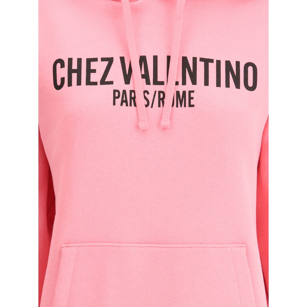 Valentino Logo Cotton Hoodie - Sandy Store ByNet
