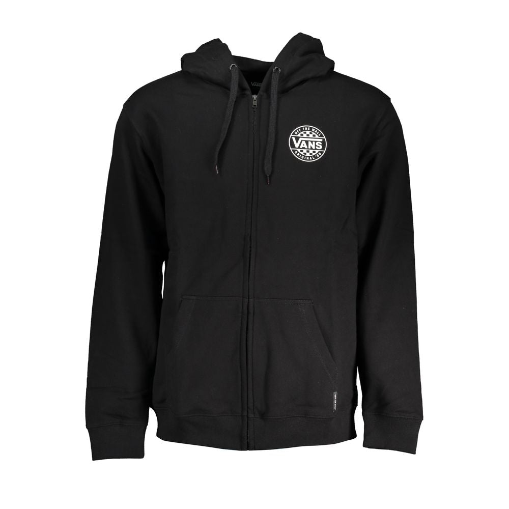 Vans Sleek Black Zip Hoodie with Logo Print - Sandy Store ByNet