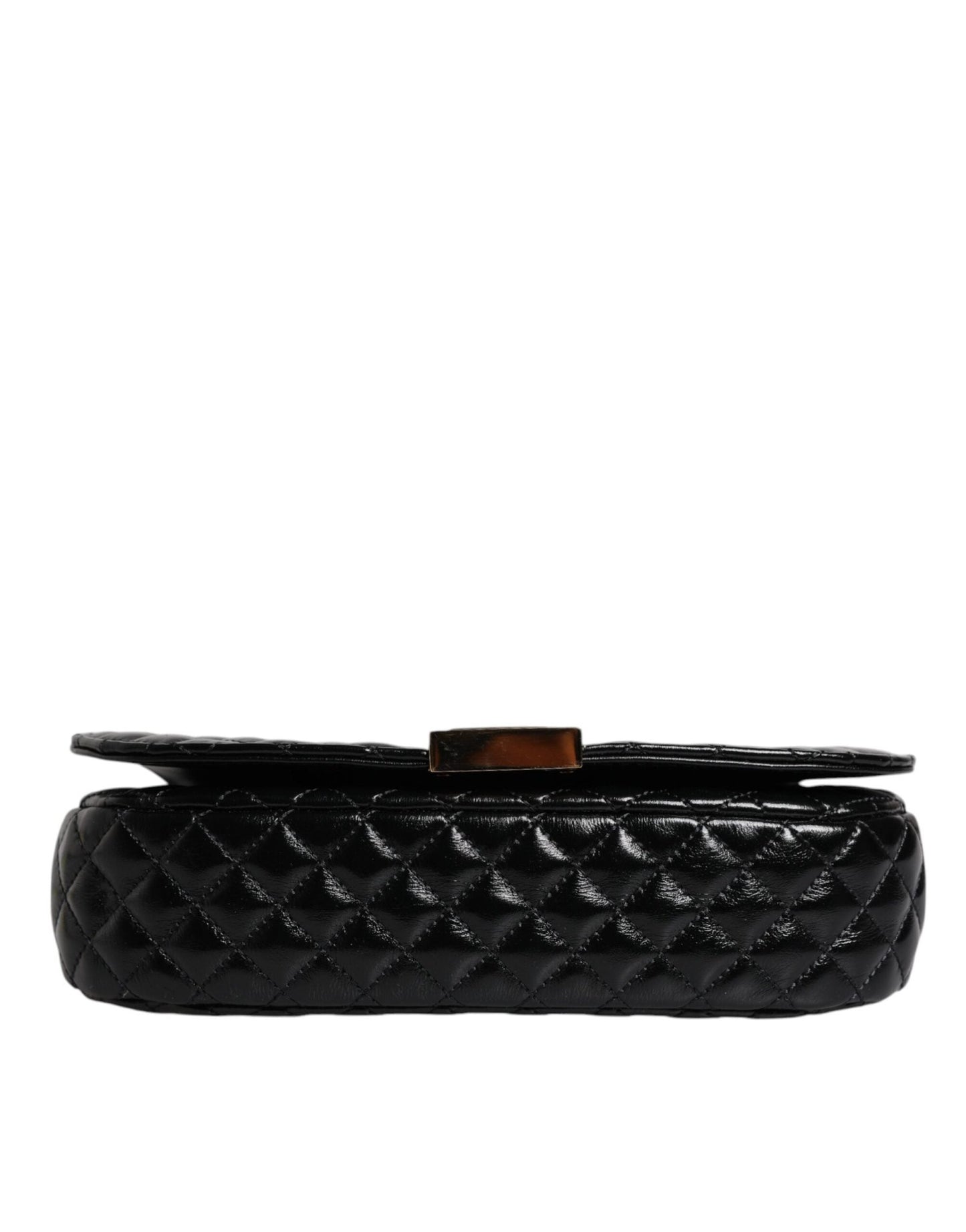 Versace Black Calf Leather Quilted Shoulder Strap Bag - Sandy Store ByNet