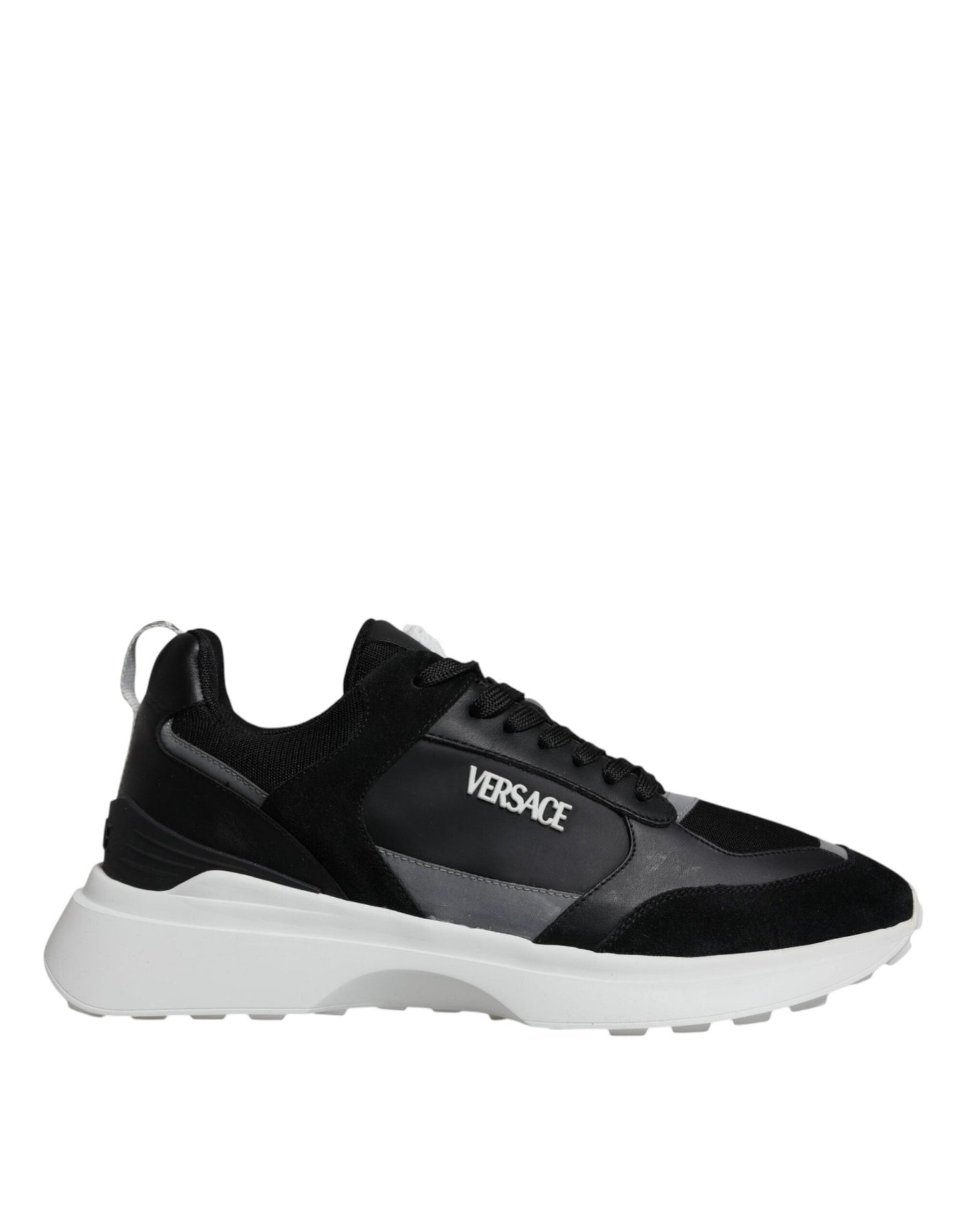 Versace Black Canvas Quad Fabric Medusa Low Top Sneaker Shoes - Sandy Store ByNet