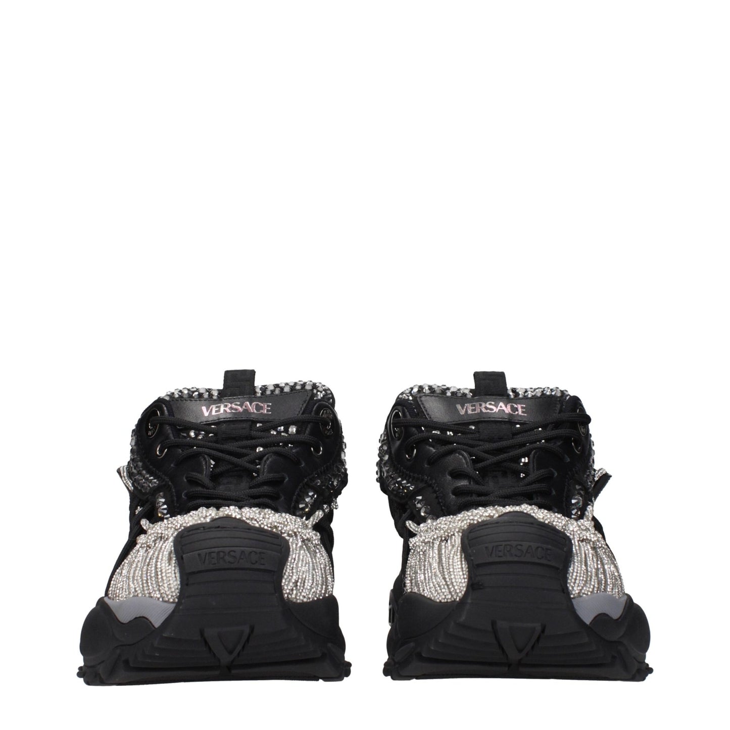 Versace Black Fabric Chunky Sneakers – EU40/US7 par Versace | Disponible sur Sandy Store ByNet