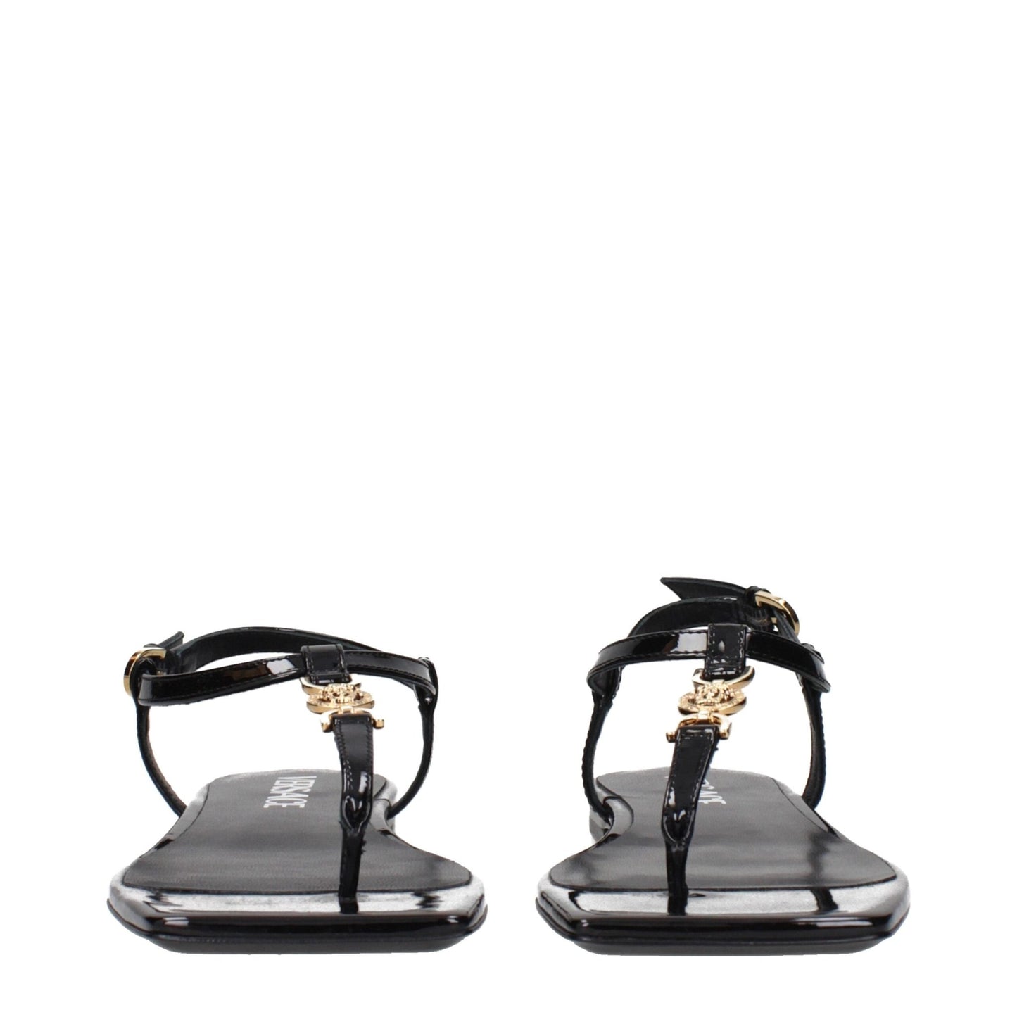 Versace Black Leather Flip - Flop Sandals – EU36/US6 par Versace | Disponible sur Sandy Store ByNet