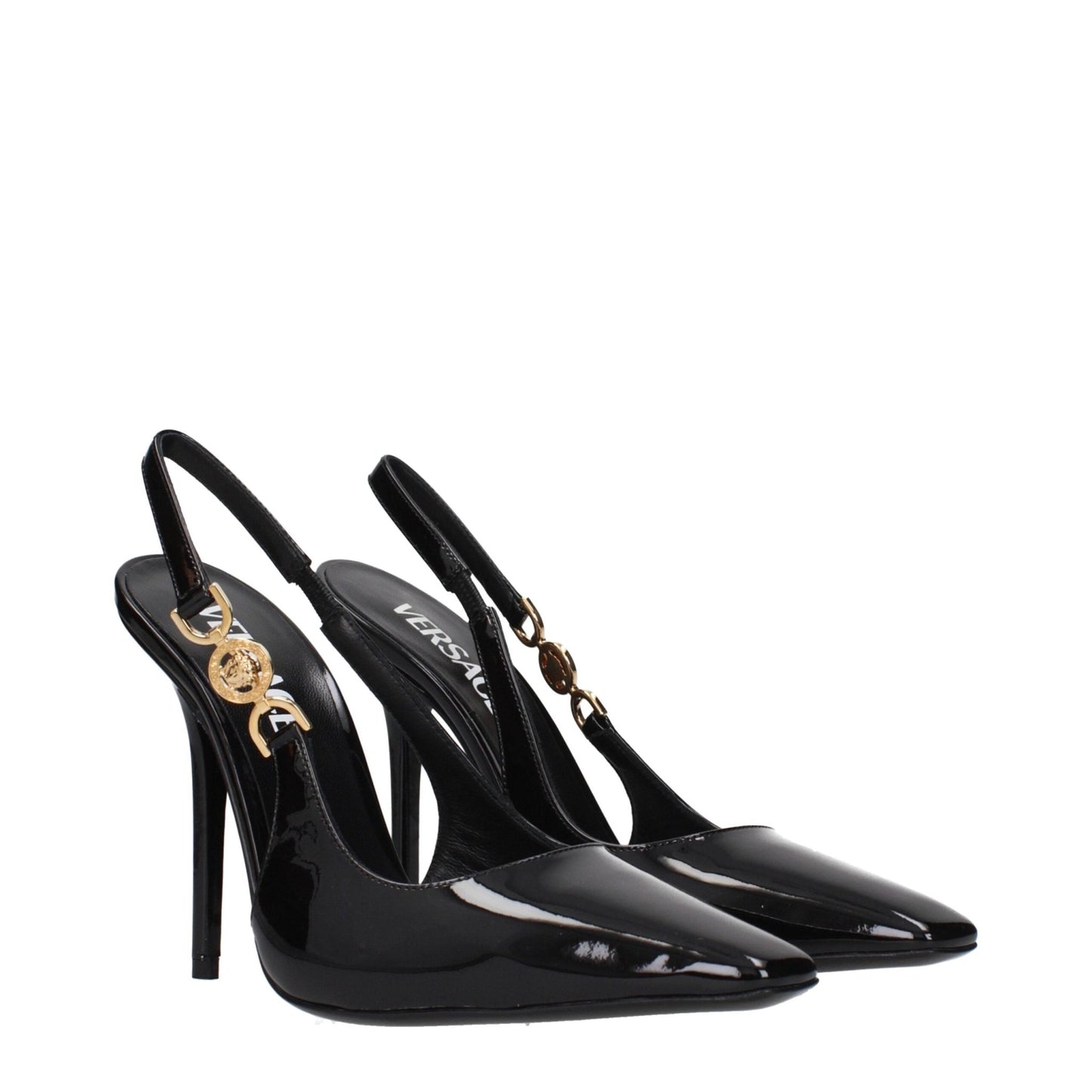 Versace Black Leather High Heel Pumps – EU36.5/US6.5 par Versace | Disponible sur Sandy Store ByNet