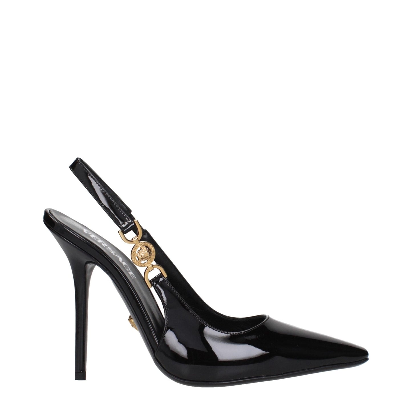 Versace Black Leather High Heel Pumps – EU36.5/US6.5 par Versace | Disponible sur Sandy Store ByNet