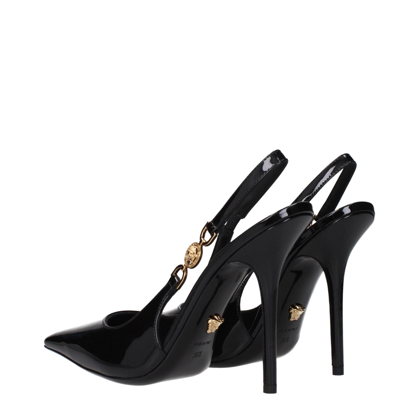 Versace Black Leather High Heel Pumps – EU36.5/US6.5 par Versace | Disponible sur Sandy Store ByNet