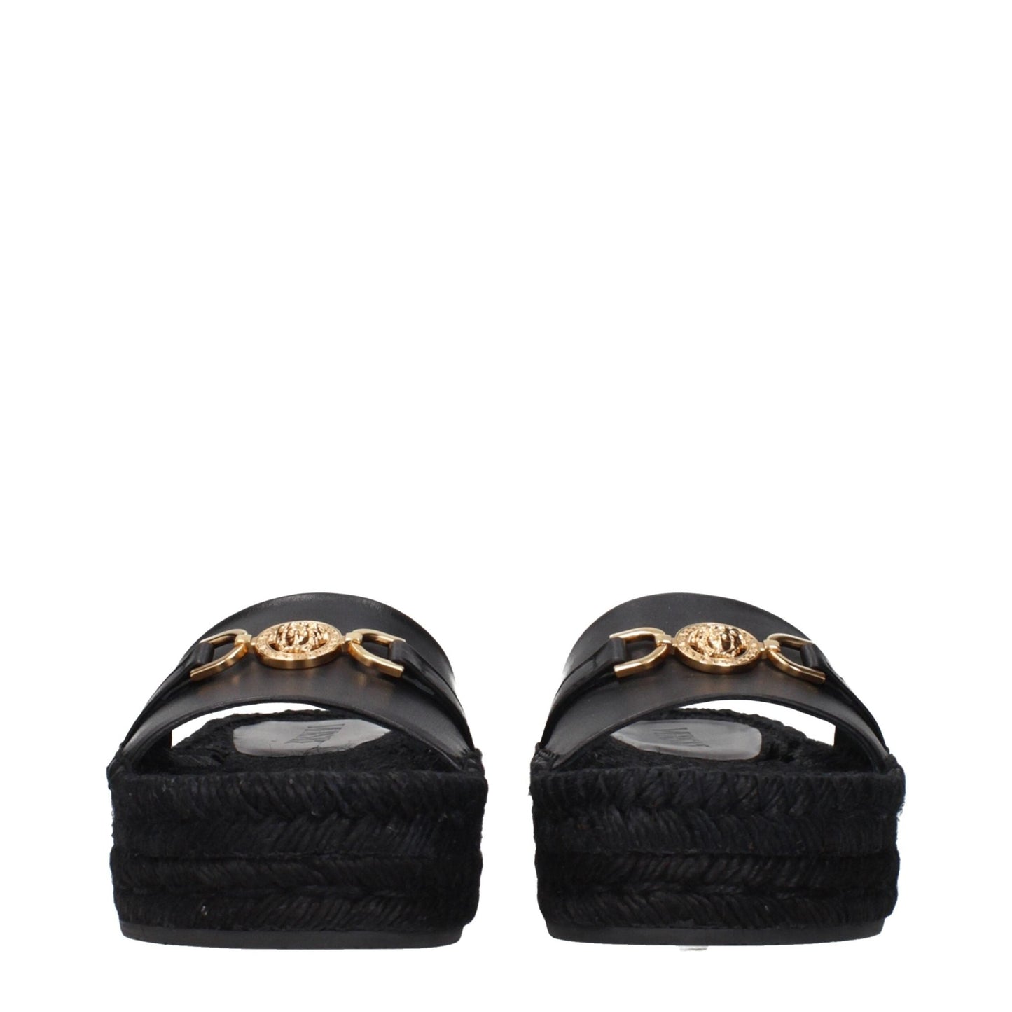 Versace Black Leather Slippers Sandals – EU35/US5 par Versace | Disponible sur Sandy Store ByNet