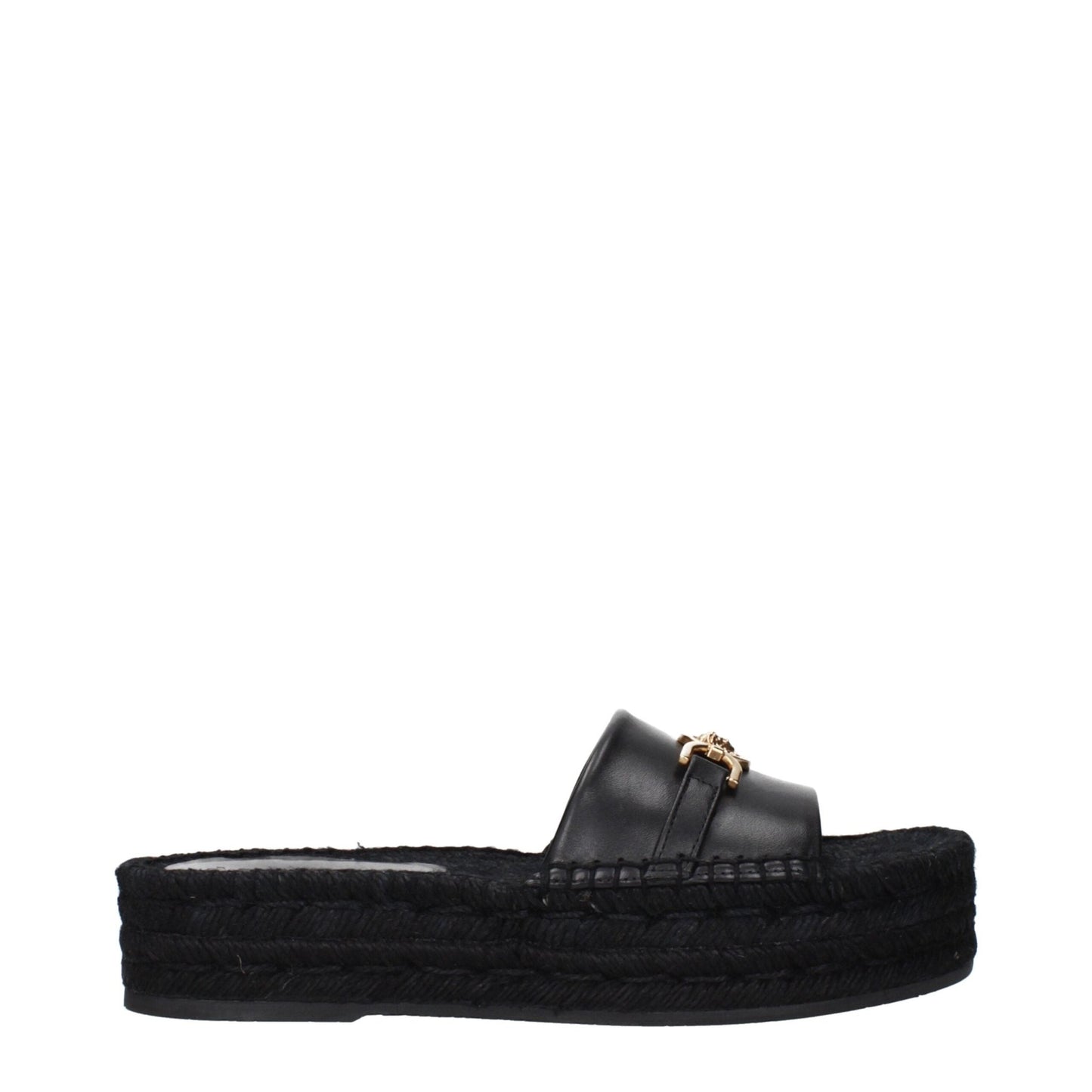 Versace Black Leather Slippers Sandals – EU35/US5 par Versace | Disponible sur Sandy Store ByNet