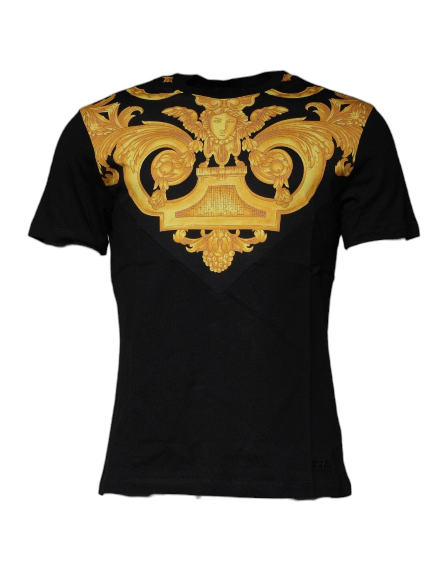 Versace Black Medusa Print Cotton Crew Neck T-shirt - Sandy Store ByNet