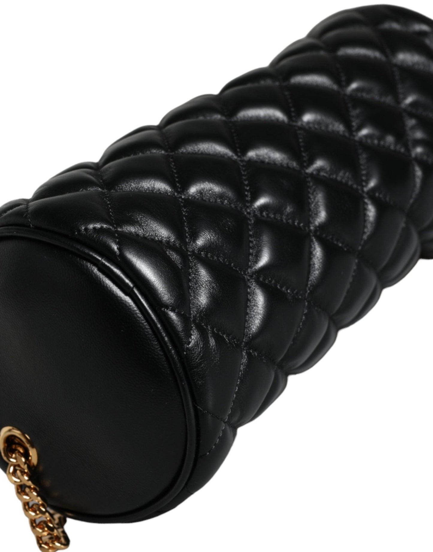 Versace Black Mini Quilted Lambskin Leather Crossbody Sling Bag - Sandy Store ByNet