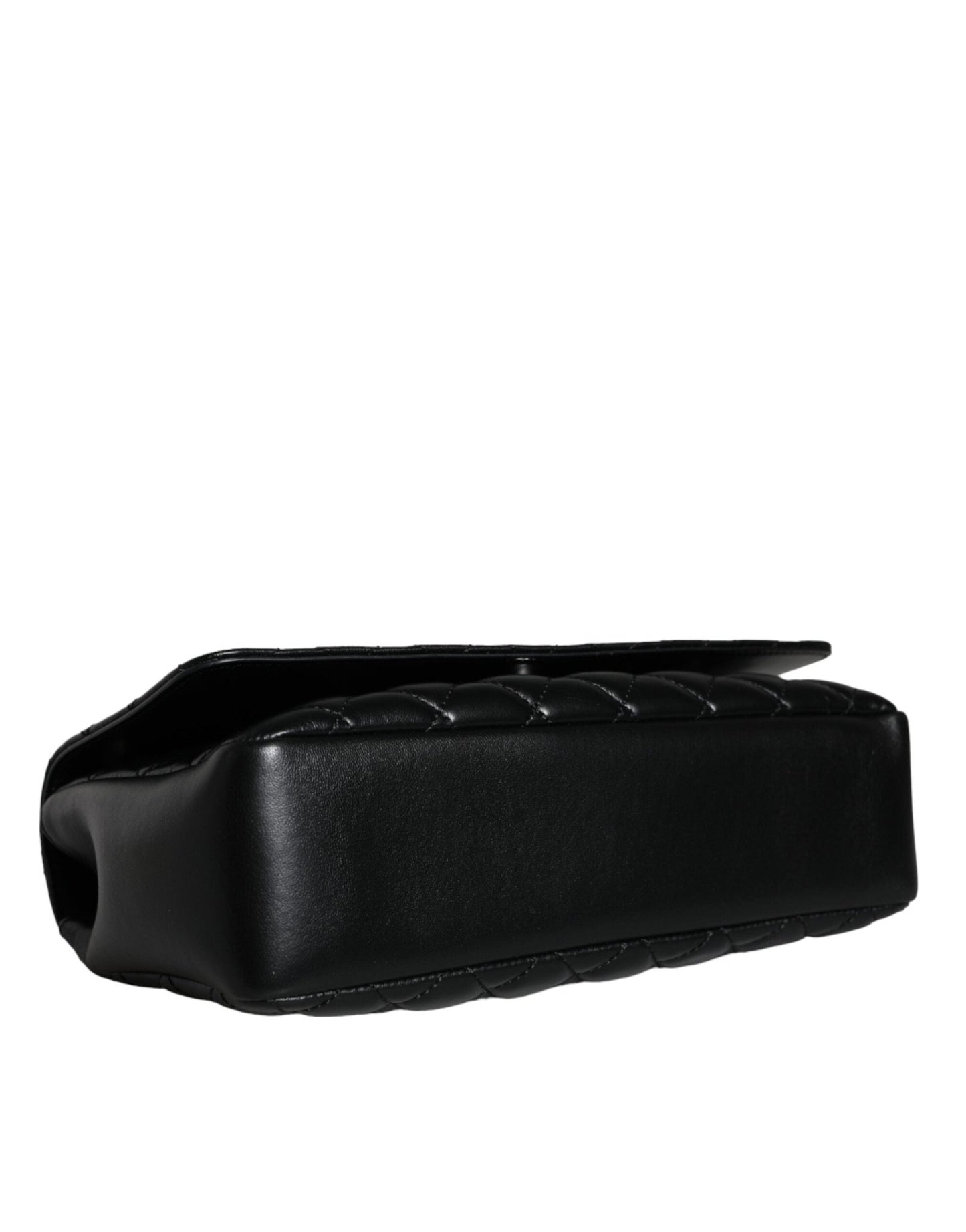 Versace Black Quilted Lambskin Leather Crossbody Shoulder Bag - Sandy Store ByNet