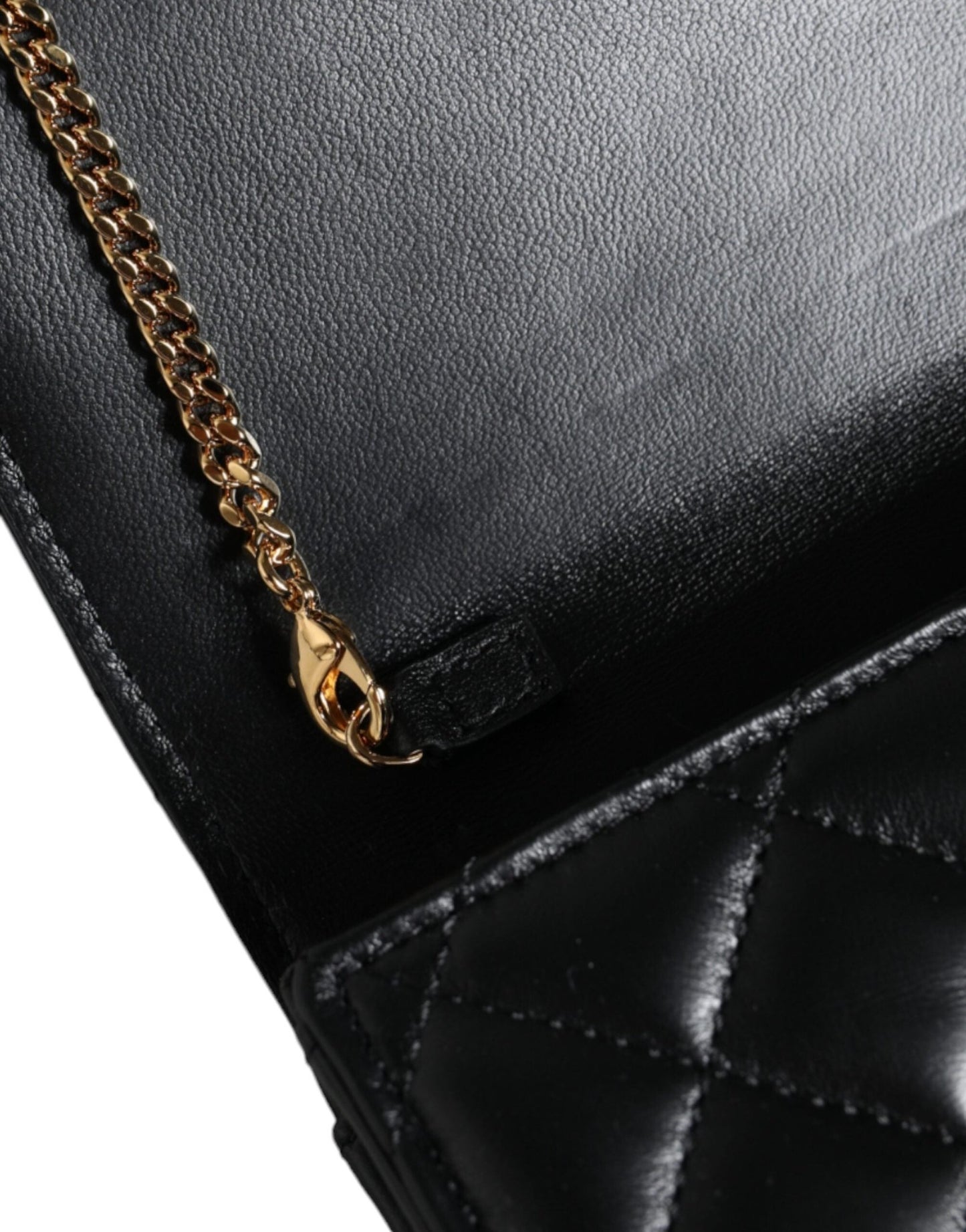 Versace Black Quilted Nappa Leather Crossbody Shoulder Bag - Sandy Store ByNet
