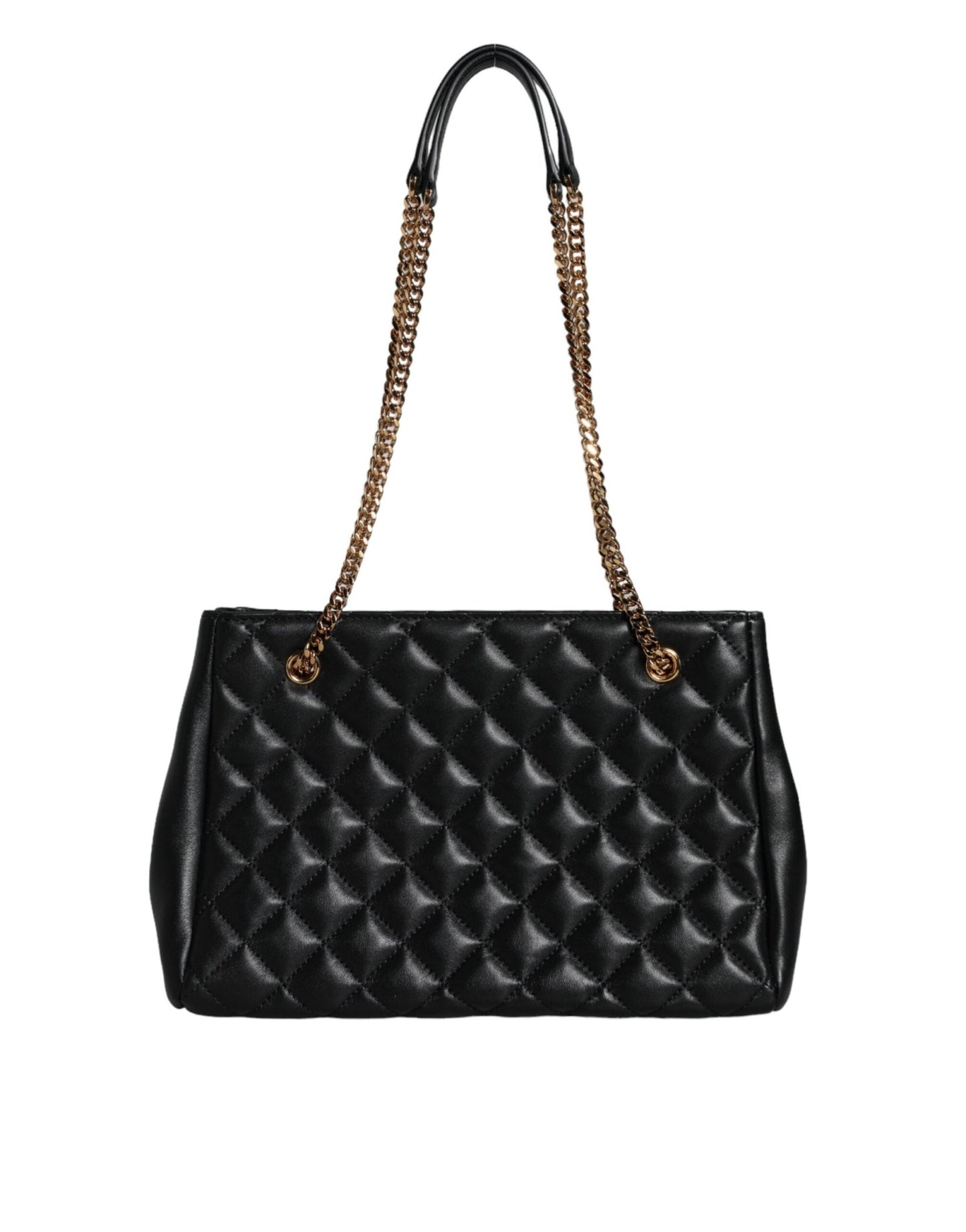 Versace Black Quilted Nappa Leather Shoulder Chain Strap Bag - Sandy Store ByNet
