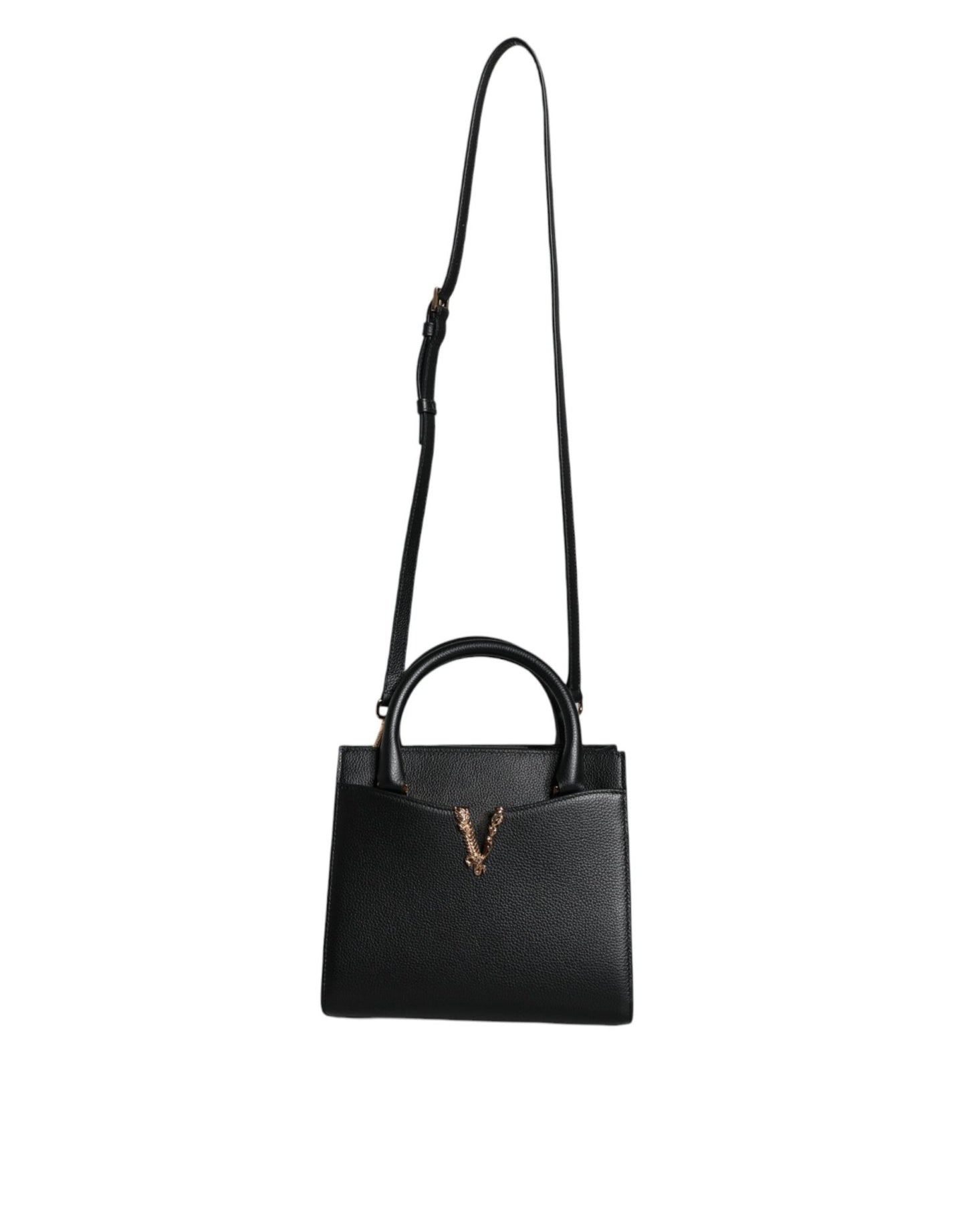 Versace Black Small Leather TopHandle Shoulder Crossbody Bag - Sandy Store ByNet