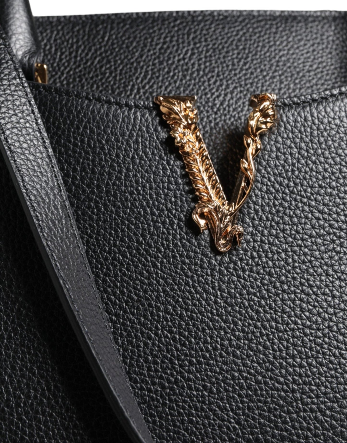 Versace Black Small Leather TopHandle Shoulder Crossbody Bag - Sandy Store ByNet