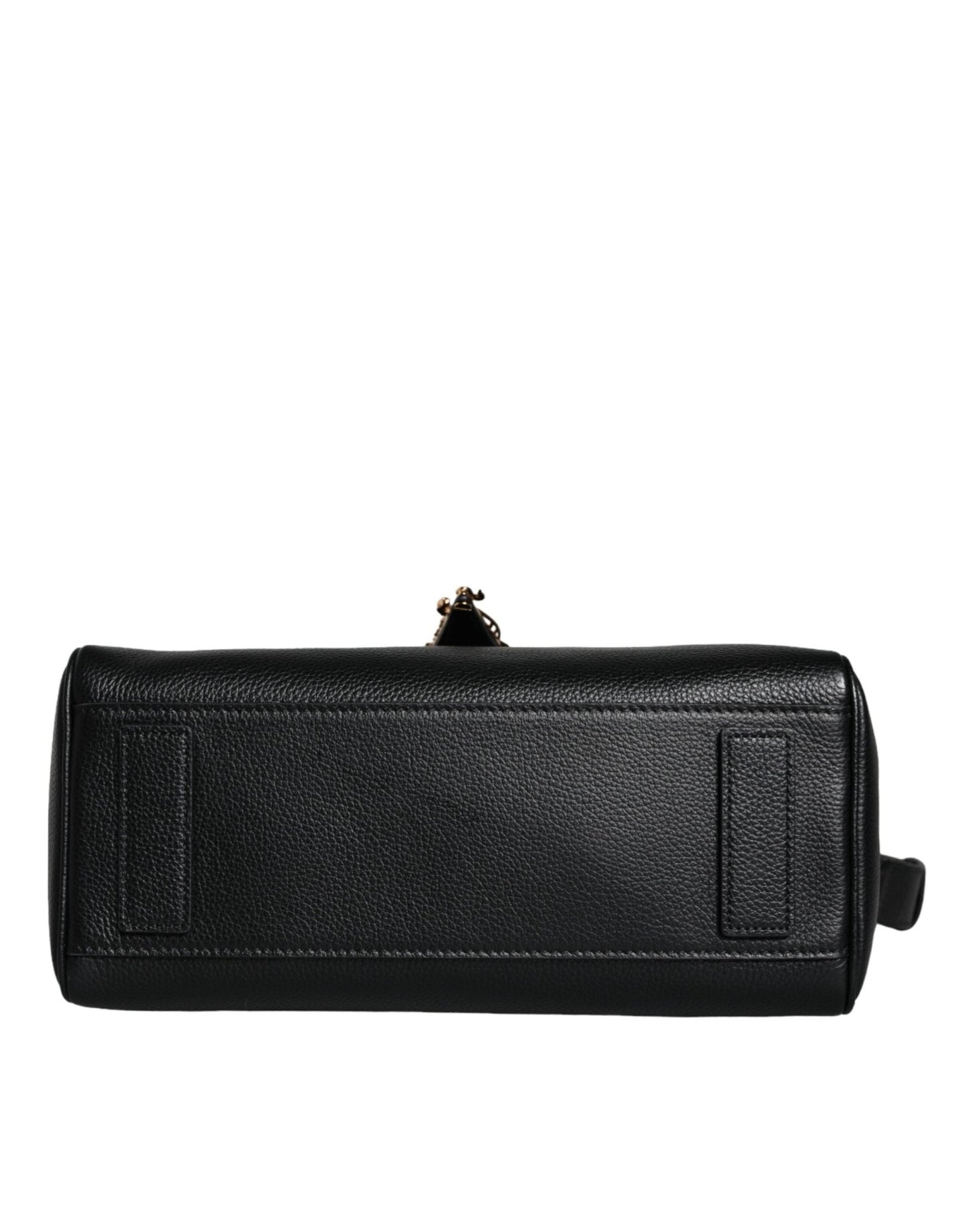 Versace Black Top Handle Grainy Calfskin Leather Crossbody Bag - Sandy Store ByNet