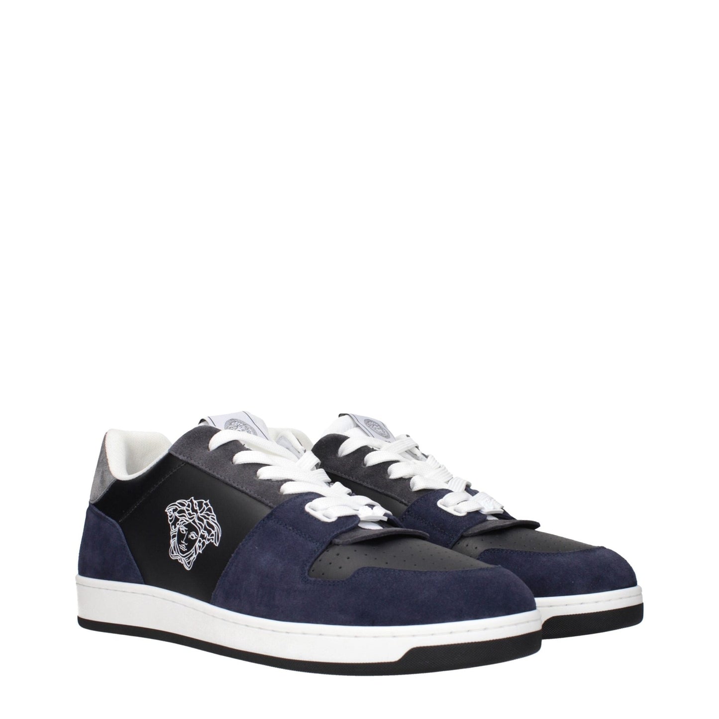 Versace Blue Leather Sneakers – EU46/US13 par Versace | Disponible sur Sandy Store ByNet