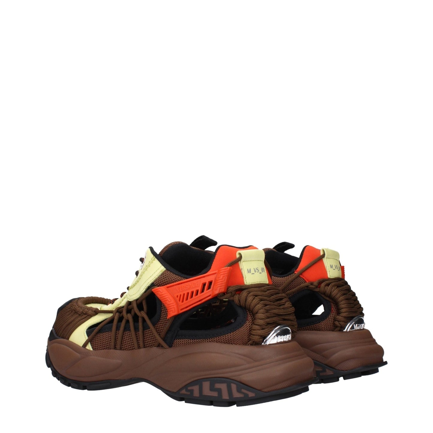 Versace Brown Fabric Athletic Sneakers – EU40/US7 par Versace | Disponible sur Sandy Store ByNet